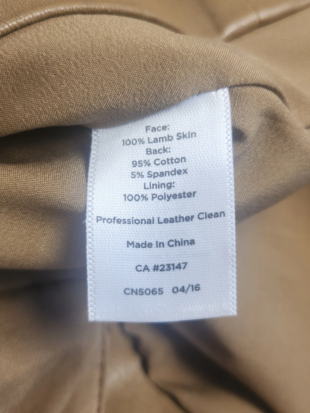 Talbots Lambskin Cognac Leather Pencil Skirt 4P